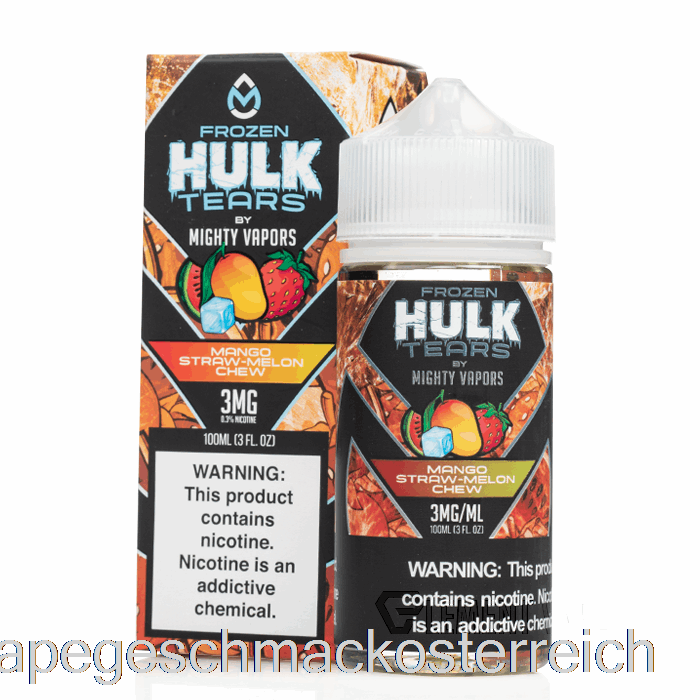 Gefrorene Mango-Strohmelone Zum Kauen – Hulk-Tränen – 100 Ml, 0 Mg Vape-Geschmack